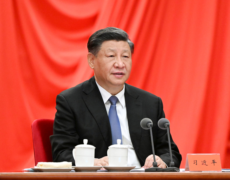 1月9日，中共中央總書記、國(guó)家主席、中央軍委主席習(xí)近平在中國(guó)共產(chǎn)黨第二十屆中央紀(jì)律檢查委員會(huì)第二次全體會(huì)議上發(fā)表重要講話。新華社記者 李學(xué)仁 攝